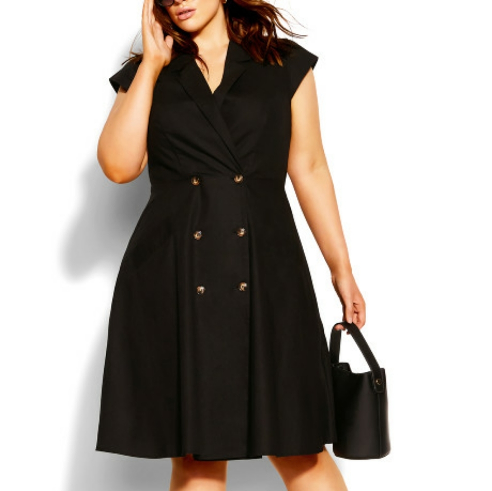 City Chic Lafayette dress black.16W New in package